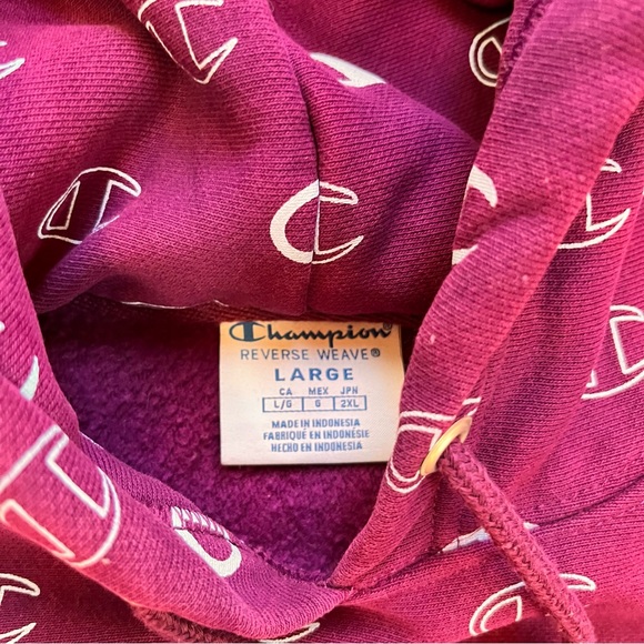 Purple Champion hoodie size large - Picture 4 of 6